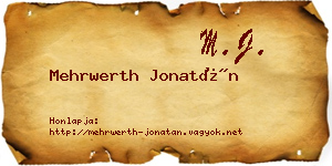 Mehrwerth Jonatán névjegykártya